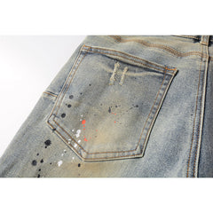Mens trendy purple jeans 100% cotton Pure Cotton High Street Trend