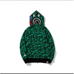 Bathing ape hoode bape green ghost color singer joint model