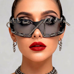 Trendy punk glasses retro