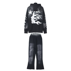 Hellstar Hoodie And Pants Two-Piece Set High-quality pure cotton high-street clothing