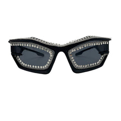 Trendy punk glasses y2kretro metal chain