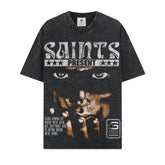 BIG FACE T shirts Pure Cotton High-Street Fashion