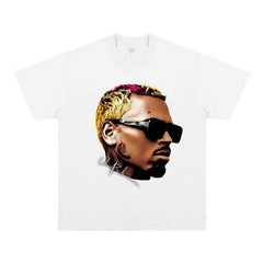 BIG FACE T shirts Pure Cotton High-Street Fashion