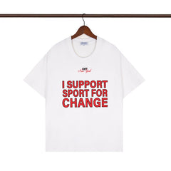 OFF WHITE T SHIRTS High-quality pure cotton high-street style