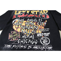 Hellstar T Shirts Retro style high street trend High-quality pure cotton high-street clothing