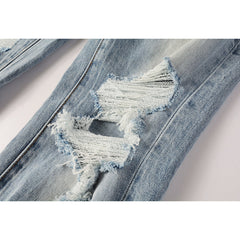 Mens trendy purple jeans 100% cotton Pure Cotton High Street Trend