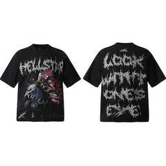 Hellstar T-shirt Direct Printing Pattern High-quality pure cotton high-street clothing