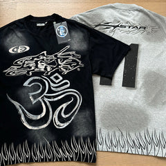 Hellstar T Shirts Washed Aging Process High-quality pure cotton high-street clothing