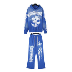 Hellstar Hoodie And Pants Two-Piece Set High-quality pure cotton high-street clothing