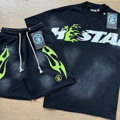 Hellstar T-Shirt And Shorts Two-Piece Set High-quality pure cotton high-street clothing