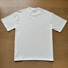 VALE T Shirts Stylish High-Street White Tee with Lettering and Map Print