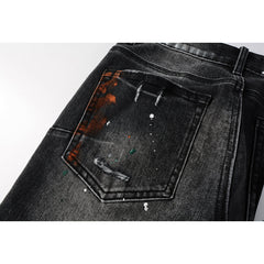 Mens trendy purple jeans 100% cotton Pure Cotton High Street Trend