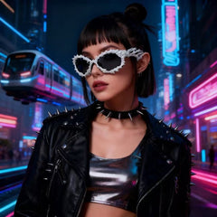 Trendy punk glasses y2kirregular