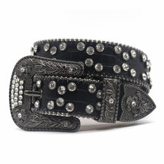 Hip-hop punk rhinestone belt dark style