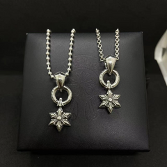 CHH Chrome heart Cross Necklace Ch Crowe Small Hexagram Pendant Old Necklace Cross Personality Sweater Chain Versatile Hip Hop Wholesale