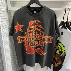 Hellstar T Shirt Casual Loose Creative Printing High-quality pure cotton high-street clothing