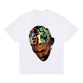 BIG FACE T shirts Pure Cotton High-Street Fashion