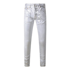 Mens trendy purple jeans 100% cotton Pure Cotton High Street Trend