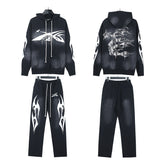 Hellstar Hoodie And Pants Two-Piece Set High-quality pure cotton high-street clothing