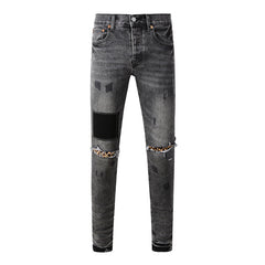 Mens trendy purple jeans 100% cotton Pure Cotton High Street Trend