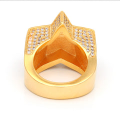 Rings Pentagram Ring Microencrusted Zircon StarRing Spectrum