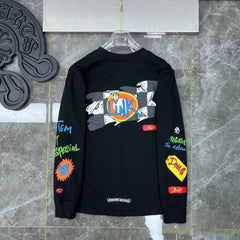 CHH Heart Long Sleeve Shirt Unisex Fashion Loose Long Sleeve Shirt