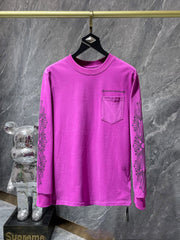CHH Heart Long Sleeve Shirt Unisex Fashion Loose Long Sleeve Shirt
