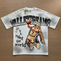 Valeforever Vale T Shirts Stylish washed-finish basketball