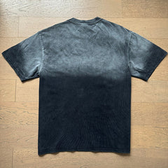 Valeforever Vale T Shirts Washed black with a distressed finish and hot-fix rhinestones.
