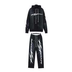 Hellstar Hoodie And Pants Two-Piece Set High-quality pure cotton high-street clothing