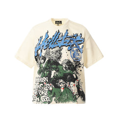 Hellstar T-shirt Direct Printing Pattern High-quality pure cotton high-street clothing
