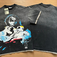 Valeforever Vale T Shirts Washed black graphic loose-fit