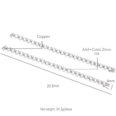 Bracelet Tennis Chain Zircon Coarse Bracelet