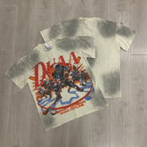 DUAA T shirts American streetwear brand rhinestone-studded distressed monkey.
