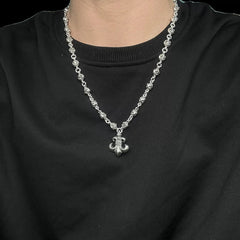CHH Chrome heart Cross Necklace Vintage Scout Flowers Men's and Women's Necklaces