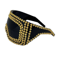 Trendy punk glasses oversized frame rivets