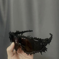 Trendy punk glasses dark series