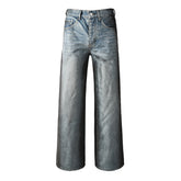 Mens trendy purple jeans 100% cotton Rhinestones #102