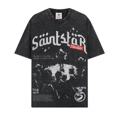 BIG FACE T shirts Pure Cotton High-Street Fashion