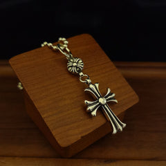 CHH Chrome heart Cross Necklace Vintage Cross Necklace Same for Men and Women