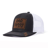 Trendy flat brimmed snapback hatsleather label letter spring summer mesh hat sunshade
