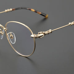 CHH Chrome Hearts Glasses Vintage Art Round Myopia Glasses Frame