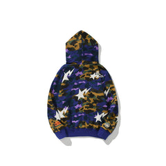 Bathing Ape Bape Hoodie Shark Head Star Camo Sweater