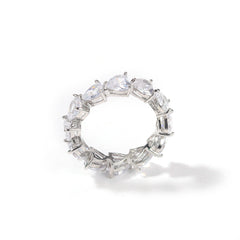Rings Hip Hop Rings Men's Love Zircon Spectrum St. Valentine's