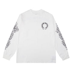 CHH Heart Long Sleeve Shirt Unisex Fashion Loose Long Sleeve Shirt