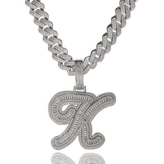 Jewelry Hip Hop Jala Letter Pendant Copper Inlaid Zircon Full Diamond Necklace Word Up Spectrum