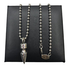 CHH Chrome heart Cross Necklace Vintage Diamond Cross Bullet Necklace Men's and Women's Hair