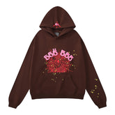 Sp5der Hoodie Spider Web Letters Puff Print