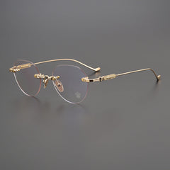 CHH Chrome Hearts Glasses Frameless Pure Titanium Glasses Frame Personalized Business