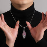 Jewelry Melody Cartoon Necklace Women's ins Diamond Pendant My Melody Spectrum St. Valentine's